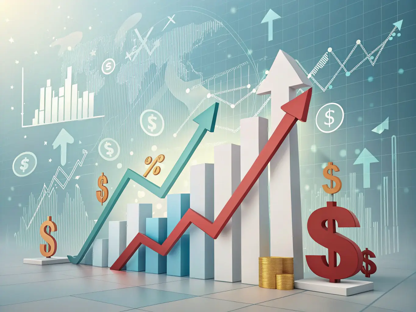 A stylized graphic representing the evaluation of a company's assets and potential for a merger or acquisition.